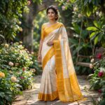 Present New Trends Blocks print Banarasi saree collection