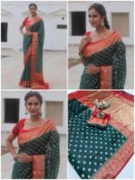 Presenting new Soft lichi Silk saree - Image 4