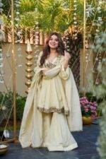 Presenting new Designer Embroidery work Top Bottom with duppata set
