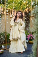 Presenting new Designer Embroidery work Top Bottom with duppata set - Image 7
