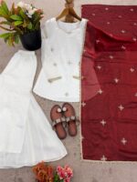 Presenting new Designer Embroidery design Top Bottom with duppata set - Image 14