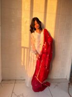 Presenting new Designer Embroidery design Top Bottom with duppata set - Image 12