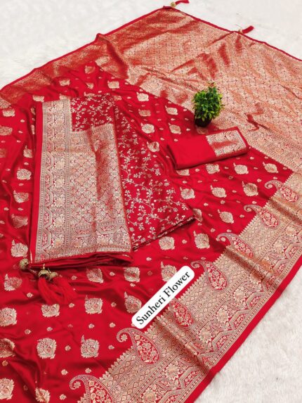 Red Designer Saree