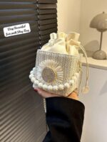 New imported very Beautiful Designer & Stylish jute potli sling bag - Image 3