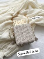 New imported very Beautiful Designer & Stylish jute potli sling bag - Image 10