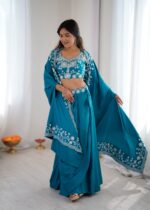 Dhoti with shrug and Choli - Image 3