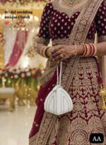 Treditional Bridal wedding pearl Potli Handbag - Image 5
