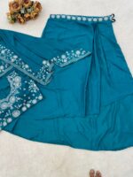 Dhoti with shrug and Choli - Image 6