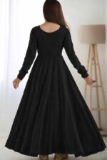 Solid Anarkali Gown with Embroidered Duppata collection - Image 4