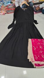 Solid Anarkali Gown with Embroidered Duppata collection - Image 7