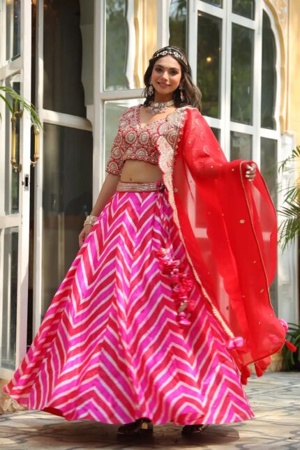 New launching Embroidery work Lahenga choli