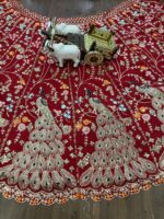 Launching 4 meter flared dual Duppata Embroidered sequence work Lahenga collection