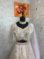 Launching 4 meter flared premium Quality Tabby silk lahenga collection - Image 19