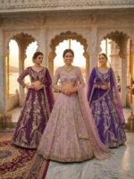 Launching 4 meter flared premium Quality Tabby silk lahenga collection - Image 3