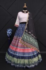 Presenting new stylish Designer Digital print Lahenga choli with duppata set - Image 3