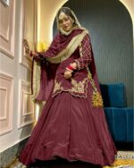 Presenting new Embroidery work Top Lahenga collection