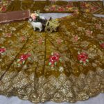 Launching 4 meter flared jimmy chuu fabric lahenga collection - Image 10