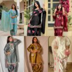 Designer Silk Dress With Farshi Salwar