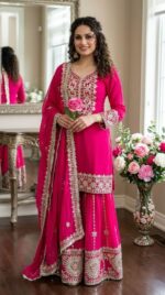 Designer Top Plazzo with Dupatta - Image 2