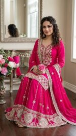 Designer Top Plazzo with Dupatta - Image 6