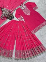 Designer Top Plazzo with Dupatta - Image 5