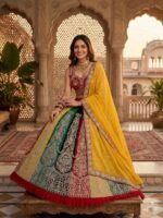 Designer Multy Colour Bridal Lahenga - Image 3