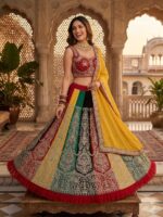 Designer Multy Colour Bridal Lahenga - Image 6