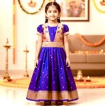 Launching New silk kids paithani Gown with coat for Girls collection - Image 5