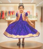 Launching New silk kids paithani Gown with coat for Girls collection