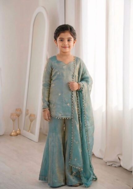 Presenting New Ready to wear Kids and adults Top bottom with dupatta set
