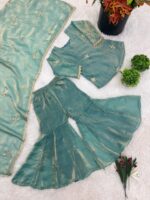 Presenting New Ready to wear Kids and adults Top bottom with dupatta set - Image 14