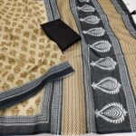 New launch soft linen cotton fabric saree collection - Image 4