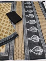 New launch soft linen cotton fabric saree collection - Image 3