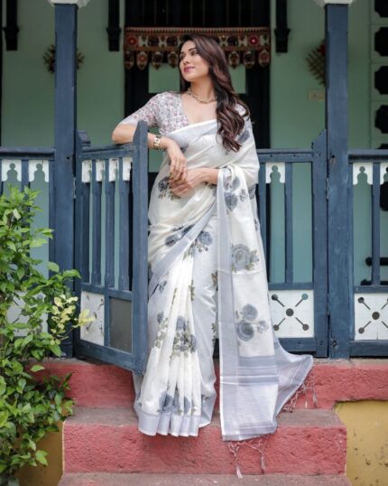 Presenting New Digital print cotton saree collection