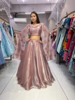 Presenting New peach butterfly lahenga choli collection - Image 2