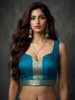 Presenting New women Fancy Banarasi saree with Golden zari work collection - Image 7
