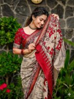 Presenting New super premium georgette beautiful print designer saree collection - Image 9