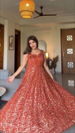 Presenting New Designer Gown plazzo with dupatta set - Image 13