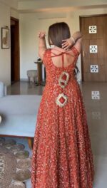 Presenting New Designer Gown plazzo with dupatta set - Image 14