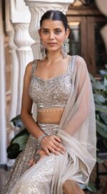 Presenting new launching Designer Embroidery work Lahenga choli collection - Image 11