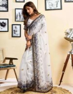 Presenting new Elegant premium linen cotton saree collection - Image 2
