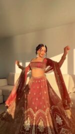 Presenting new Designer Embroidery work Lahenga choli collection - Image 6