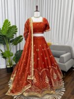 Presenting new Designer Embroidery work Lahenga choli collection