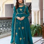 Presenting new Designer Embroidery work Gown pent with duppata set