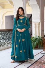 Presenting new Designer Embroidery work Gown pent with duppata set