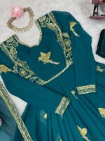 Presenting new Designer Embroidery work Gown pent with duppata set - Image 10