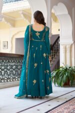 Presenting new Designer Embroidery work Gown pent with duppata set - Image 5