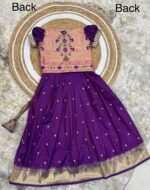 Launching New silk kids paithani Gown with coat for Girls collection - Image 15