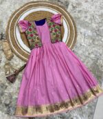Launching New silk kids paithani Gown with coat for Girls collection - Image 21
