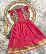 Launching New silk kids paithani Gown with coat for Girls collection - Image 18